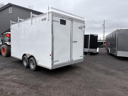 New 2026 CAR MATE TRAILERS 8x16 10K Contractor Trailer with Rear Double Door