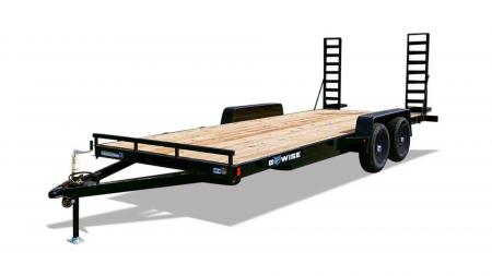 New 2026 BWISE EHLE10 84x18 10K Light Duty Tandem Axle Equipment Trailer