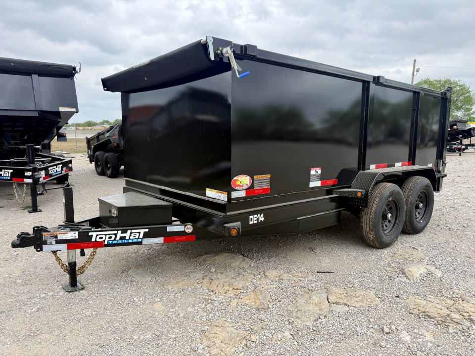 New 2026 Top Hat Trailers DE14-14x83 w/ 4' Tall Sidewalls Dump Trailer