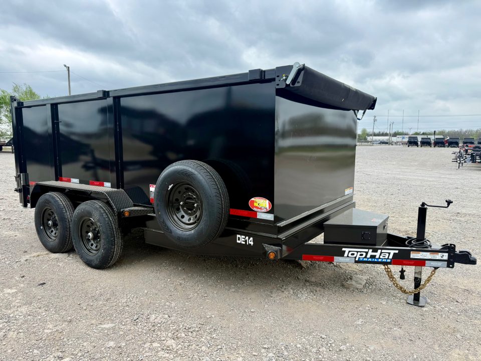 New 2026 Top Hat Trailers DE14-14x83 w/ 4' Tall Sidewalls Dump Trailer