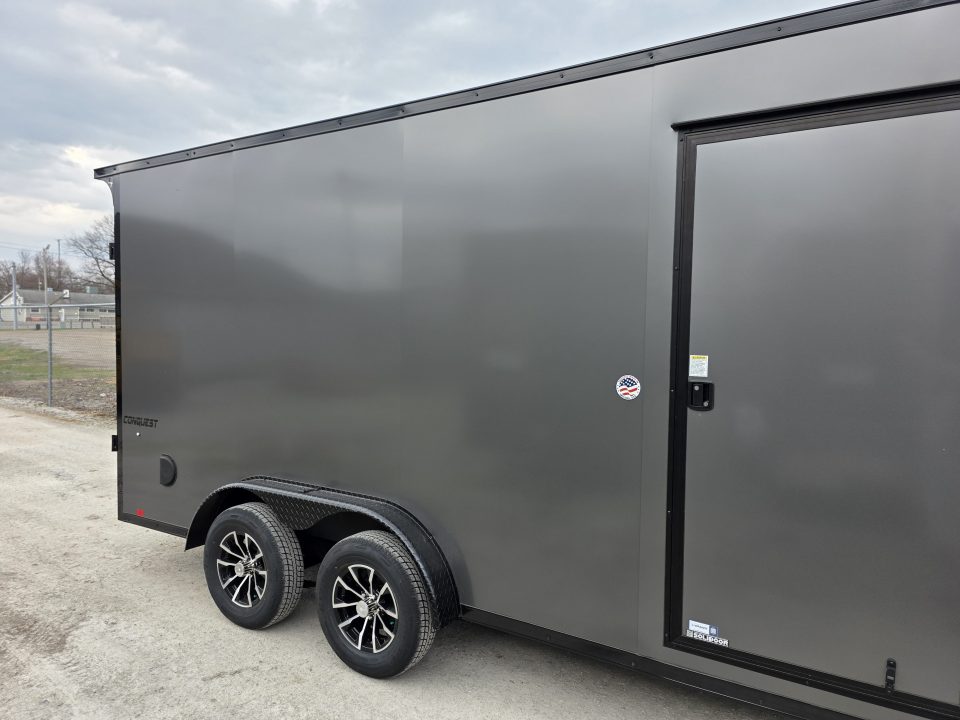 New 2026 Formula Trailers 7.5X16 UTV SXS ESCAPE DOOR BLACKOUT SCREWLESS GOLF CART Cargo / Enclosed Trailer