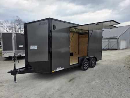New 2026 Formula Trailers 7.5X16 UTV SXS ESCAPE DOOR BLACKOUT SCREWLESS GOLF CART Cargo / Enclosed Trailer