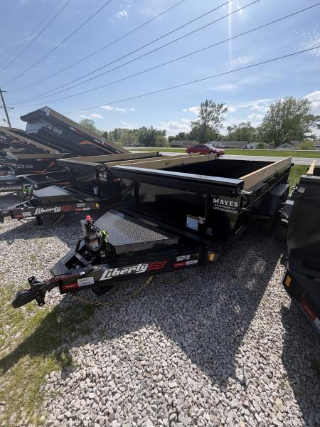 New 2026 LIBERTY LD14K83X14B8S Dump Trailer 83X14 TA 24  SIDES (GVW:15400) MIDNIGHT BLACK
