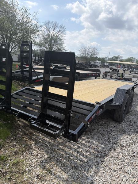 New 2026 LIBERTY LE14K83X19+3B8 Equipment Trailer 83X22 TA DOVETAIL W/ MAMMOTH RAMPS (GVW:15400) MIDNIGHT BLACK