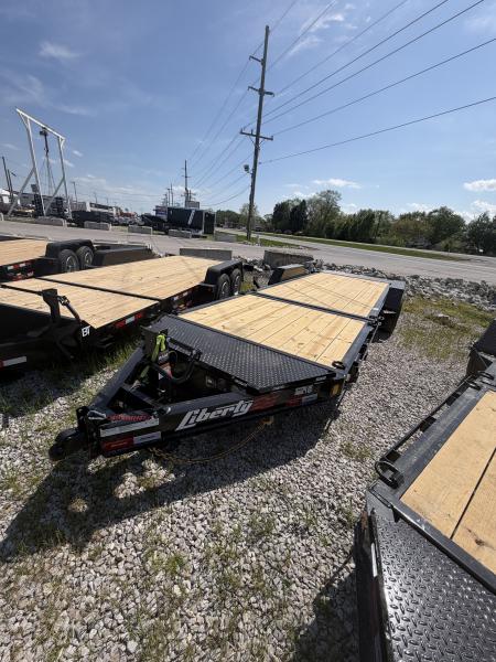 New 2026 LIBERTY LT16K83X22SPB8WF Tilt Trailer 83X22 TA PARTIAL (GVW:17500) MIDNIGHT BLACK