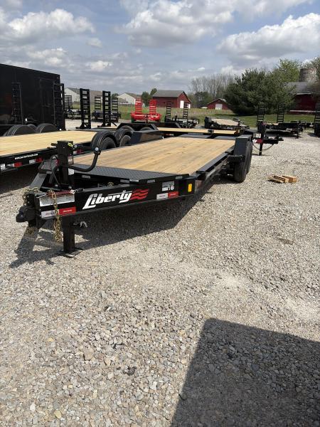 New 2026 LIBERTY LE14K83X19+3B8 Equipment Trailer 83X22 (19+3) TA Mammoth Ramps (GVW:15400) MIDNIGHT BLACK