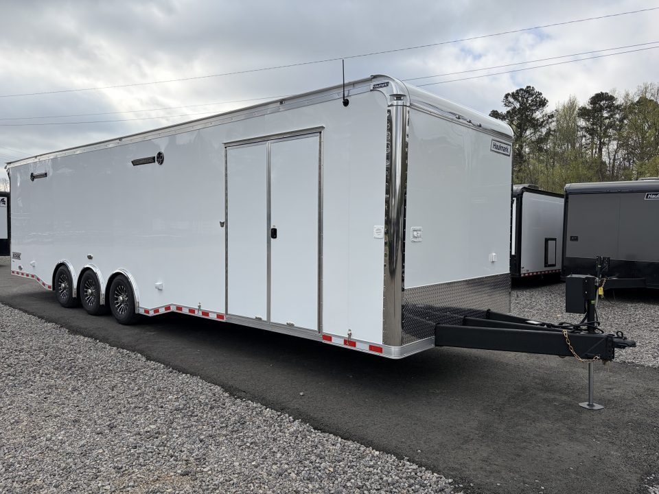 New 2026 Haulmark 34 Bathoom Race Trailer, Polycor, Insulated, A/C