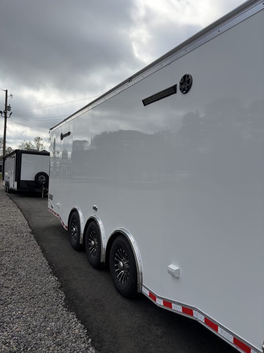 New 2026 Haulmark 34 Bathoom Race Trailer, Polycor, Insulated, A/C