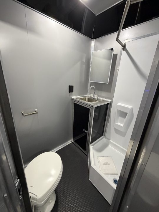New 2026 Haulmark 34 Bathoom Race Trailer, Polycor, Insulated, A/C