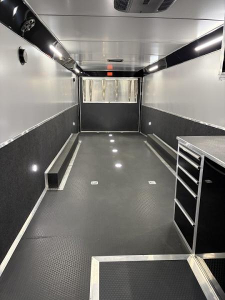 New 2026 Haulmark 34 Bathoom Race Trailer, Polycor, Insulated, A/C