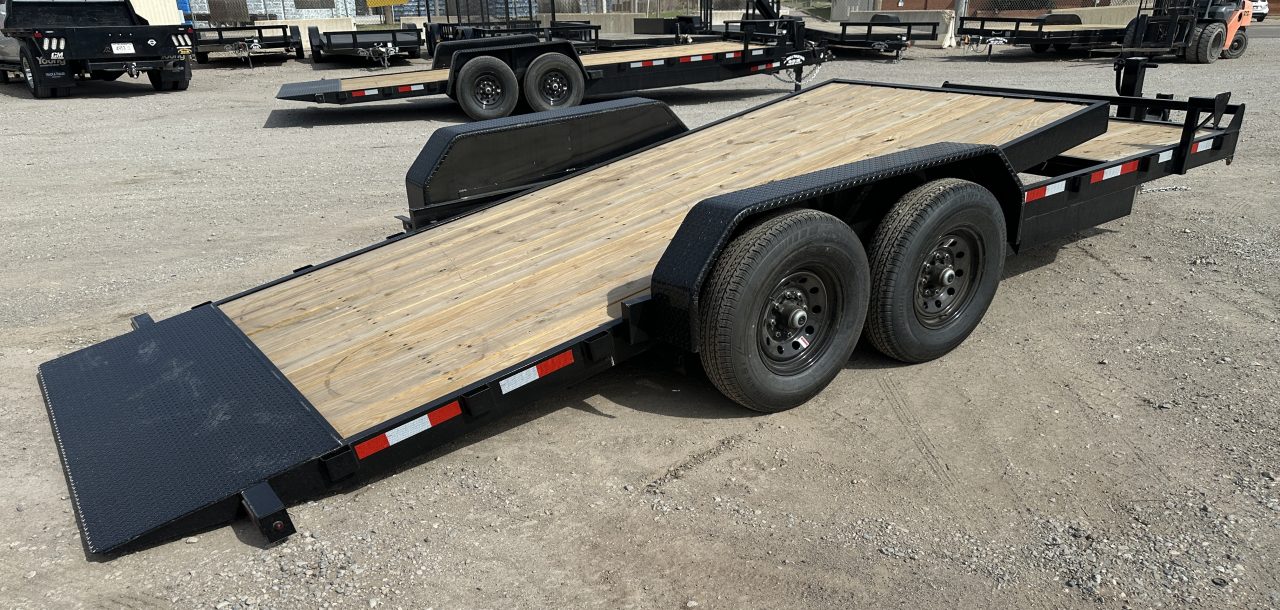New 2026 Down 2 Earth Trailers 82"x20' Bumper Pull with 7ks axles Tilt Trailer