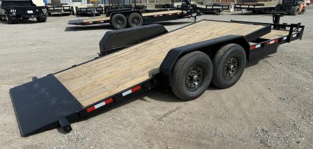 New 2026 Down 2 Earth Trailers 82"x20' Bumper Pull with 7ks axles Tilt Trailer