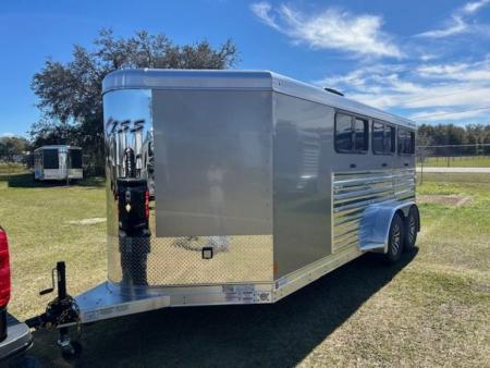 New 2026 Exiss Trailers 2026 Exiss Trailers Exhibitor 716W 6 PEN W/ AC, Electric and Fully Insulated Stock / Stock Combo Trailer
