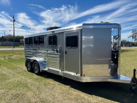 New 2026 Exiss Trailers 2026 Exiss Trailers Exhibitor 716W 6 PEN W/ AC, Electric and Fully Insulated Stock / Stock Combo Trailer