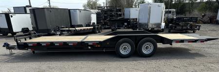 New 2026 East Texas Trailers 102"x24' BumperPull Driveover Fender Black Tilt Trailer