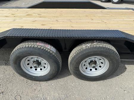 New 2026 East Texas Trailers 102"x24' BumperPull Driveover Fender Black Tilt Trailer