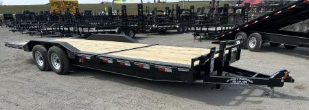 New 2026 East Texas Trailers 102"x24' BumperPull Driveover Fender Black Tilt Trailer