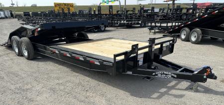 New 2026 East Texas Trailers 102"x24' BumperPull Driveover Fender Black Tilt Trailer