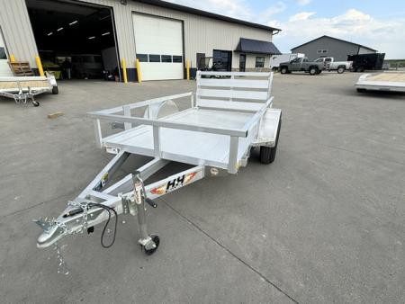 New 2026 H&H Aluminum 60”x8’ 3k Rail Side Utility Trailer
