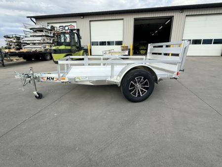 New 2026 H&H Aluminum 60”x8’ 3k Rail Side Utility Trailer