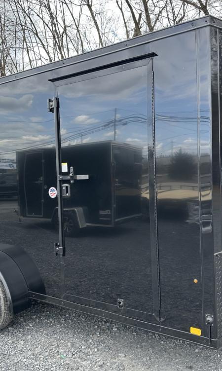 New 2026 Cargo Express 7X14 Black Out Cargo / Enclosed Trailer w/ Rear Flare