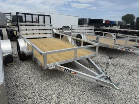 New 2026 H&H Aluminum 66”x10’ 3k Rail Side Utility Trailer