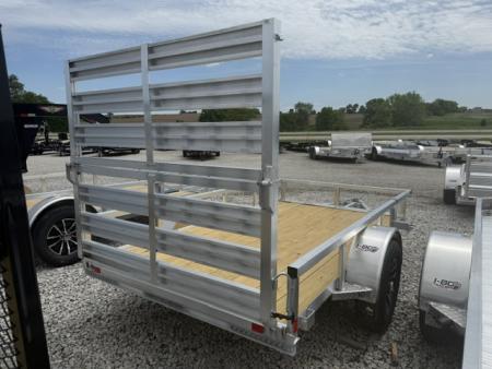 New 2026 H&H Aluminum 66”x10’ 3k Rail Side Utility Trailer