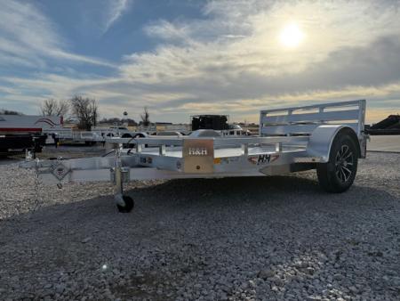 New 2026 H&H Aluminum 78 x12' 3k Low Side Utility Trailer