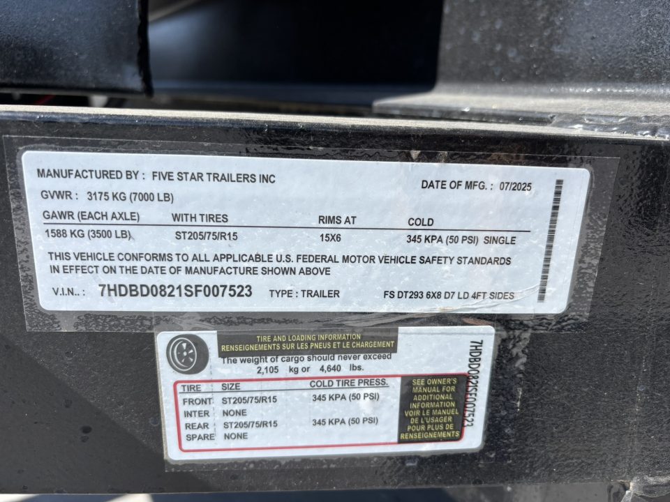 New 2025 Five Star Trailers DT68293 D7 P4 	 Dump Trailer