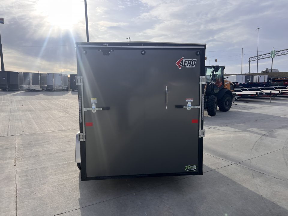 New NEW 2026 AERO 6x10 +2 V WHITE Interior QUALITY Enclosed Rear Ramp Cargo Trailer