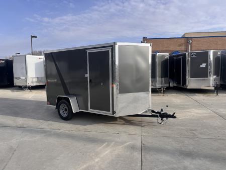 New NEW 2026 AERO 6x10 +2 V WHITE Interior QUALITY Enclosed Rear Ramp Cargo Trailer