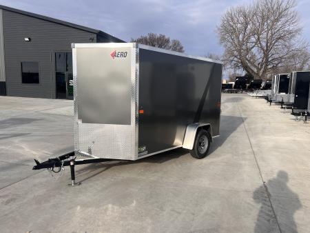 New NEW 2026 AERO 6x10 +2 V WHITE Interior QUALITY Enclosed Rear Ramp Cargo Trailer