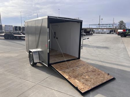 New NEW 2026 AERO 6x10 +2 V WHITE Interior QUALITY Enclosed Rear Ramp Cargo Trailer