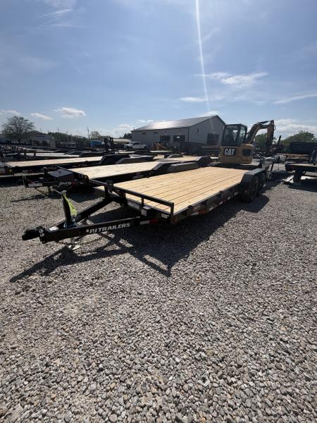 New 2026 PJ TRAILER EQUIPMENT CE202 83X20 TA DOVETAIL W/ SLIDE IN RAMPS (GVW:9899) BLACK