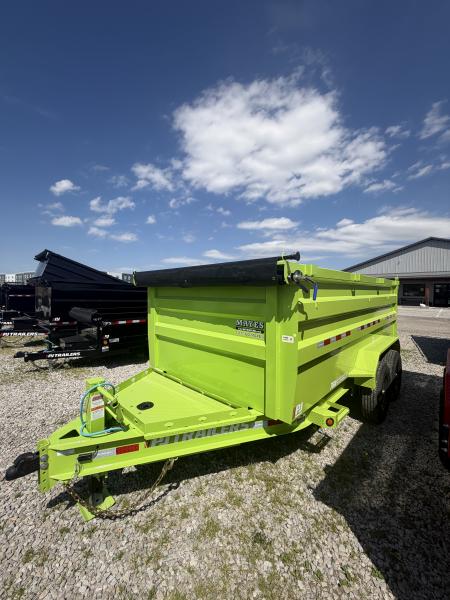 New 2026 PJ Trailers DM142 Dump Trailer 83X14 TA HIGH SIDES (GVW:15400) SLIME GREEN