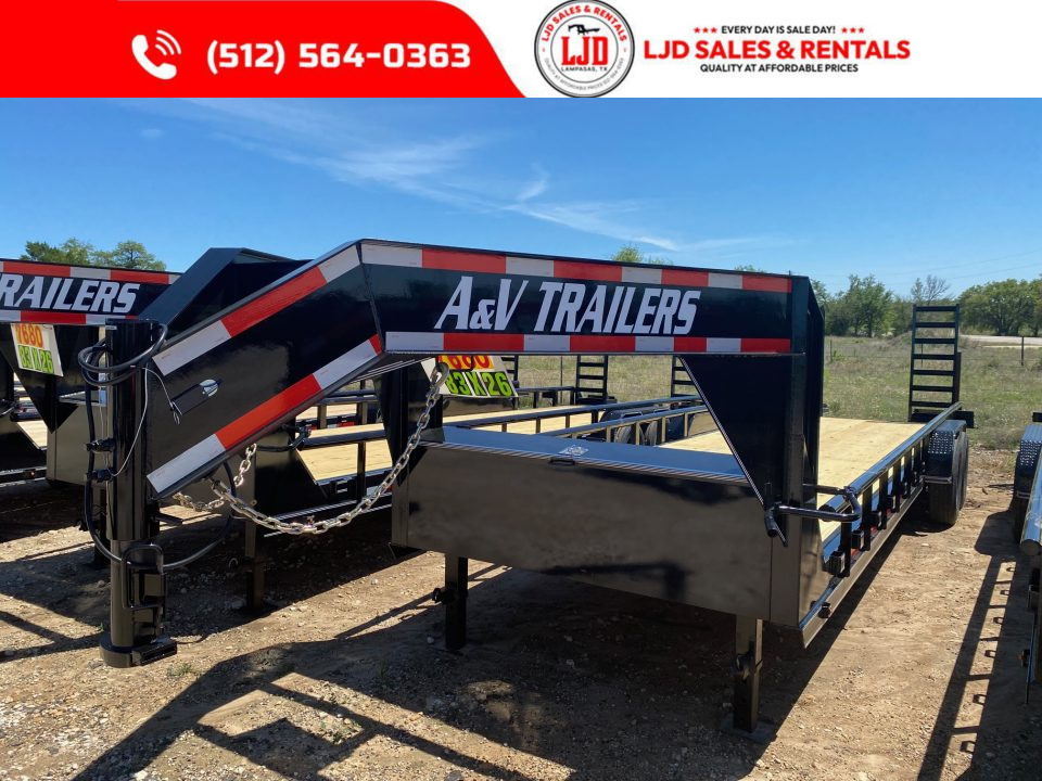 New 2026 A&V - 83" x 26' - HD Pipetop Equipment Trailer - SUR - 16K GVWR