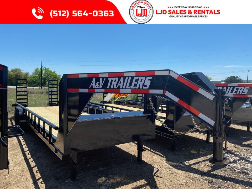 New 2026 A&V - 83  x 26' - HD Pipetop Equipment Trailer - SUR - 16K GVWR