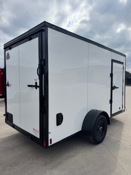 New 2026 Titanium 6x12 SA Cargo / Enclosed Motorcycle Trailer Blackout Package Polycore