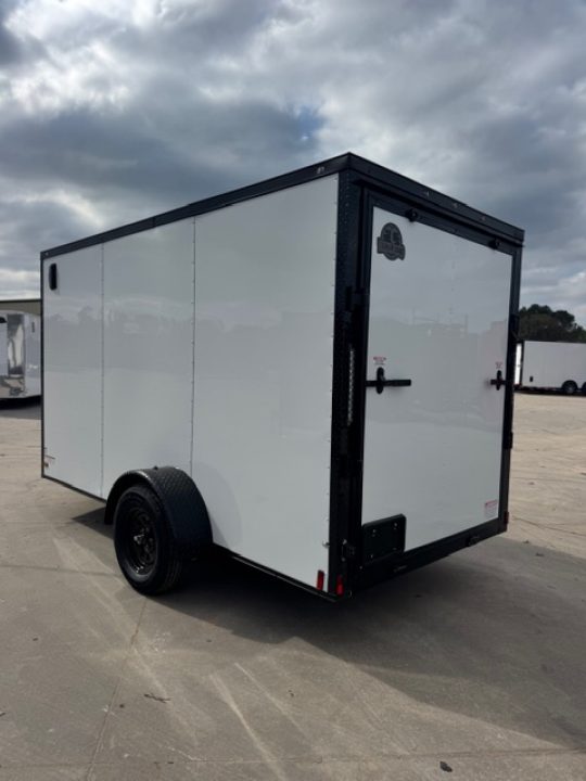 New 2026 Titanium 6x12 SA Cargo / Enclosed Motorcycle Trailer Blackout Package Polycore