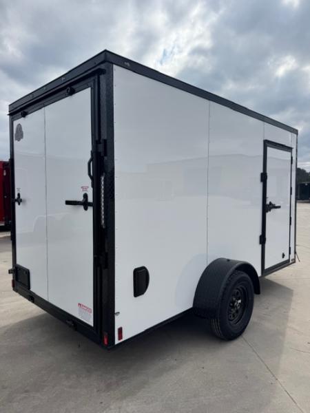 New 2026 Titanium 6x12 SA Cargo / Enclosed Motorcycle Trailer Blackout Package Polycore