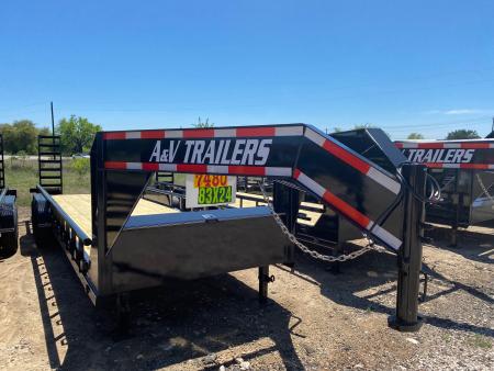 New 2026 A&V - 83  x 24' - HD Pipetop Equipment Trailer - SUR - 16K GVWR