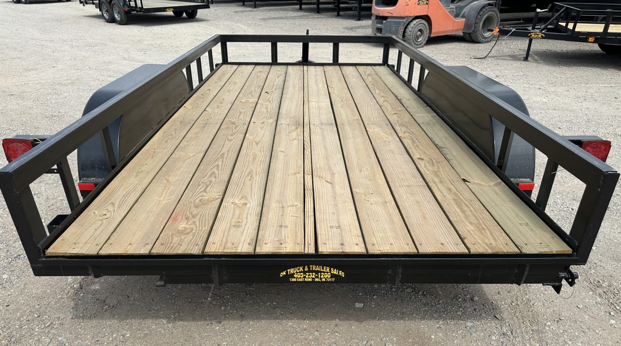New 2026 Road Boss 77"x14' Tandem Axle Bumper Pull with Slide in Ramps Utility Trailer