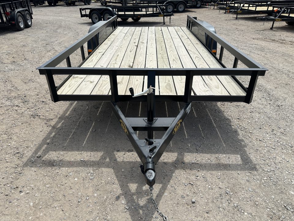 New 2025 Road Boss 83"x16' Tandem Axle Bumper Pull with Slide in Ramps Utility Trailer