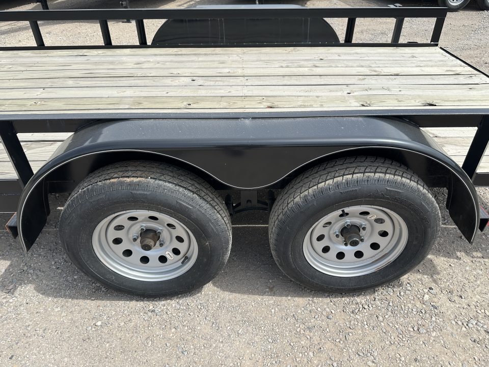New 2025 Road Boss 83"x16' Tandem Axle Bumper Pull with Slide in Ramps Utility Trailer