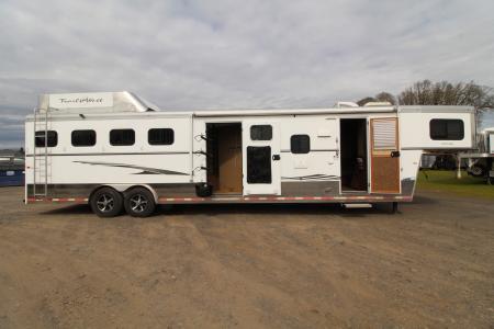 Used 2016 Trails West Sierra 13x13 LQ - 8' Wide - 4 Horse Trailer - Side Tack - Cameras - Hayrack
