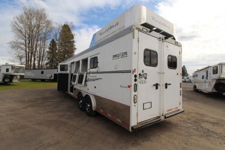Used 2016 Trails West Sierra 13x13 LQ - 8' Wide - 4 Horse Trailer - Side Tack - Cameras - Hayrack