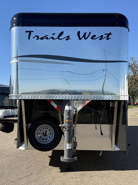 New 2026 Trails West Santa Fe 24' Straight Tack Package Gooseneck Horse Trailer