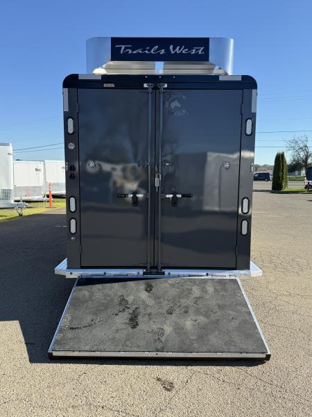 New 2026 Trails West Santa Fe 24' Straight Tack Package Gooseneck Horse Trailer