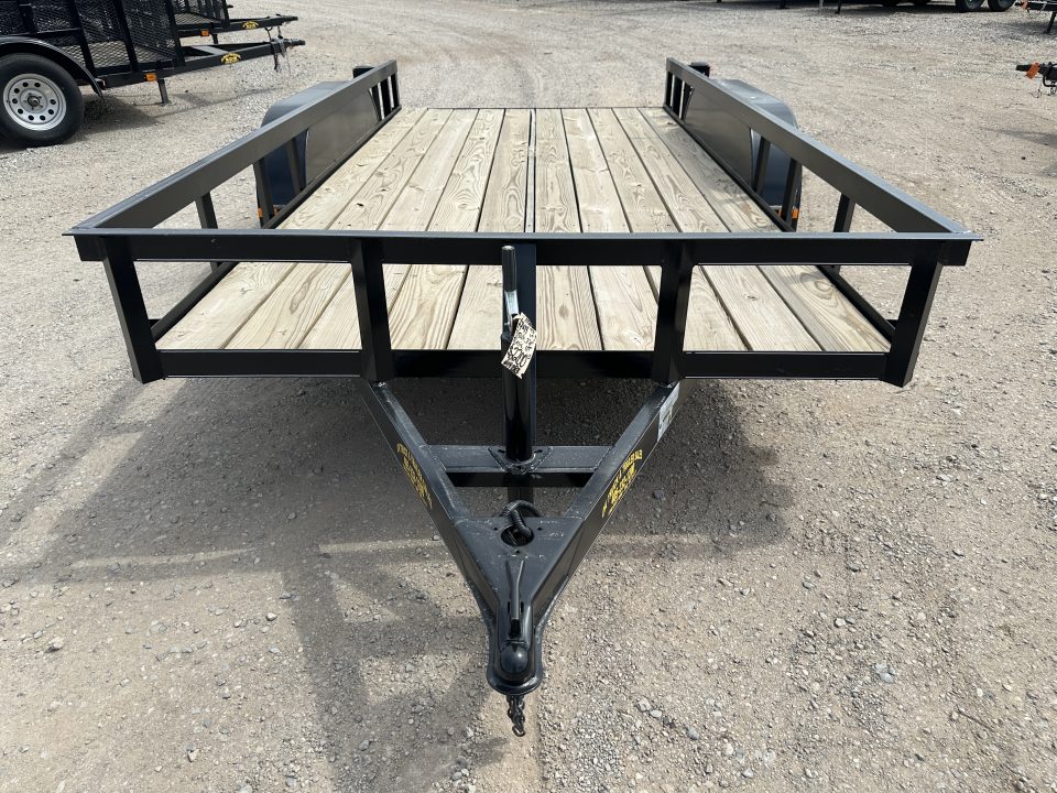 New 2025 Road Boss 77"x14' Tandem Axle Bumper Pull Basic Utility Trailer