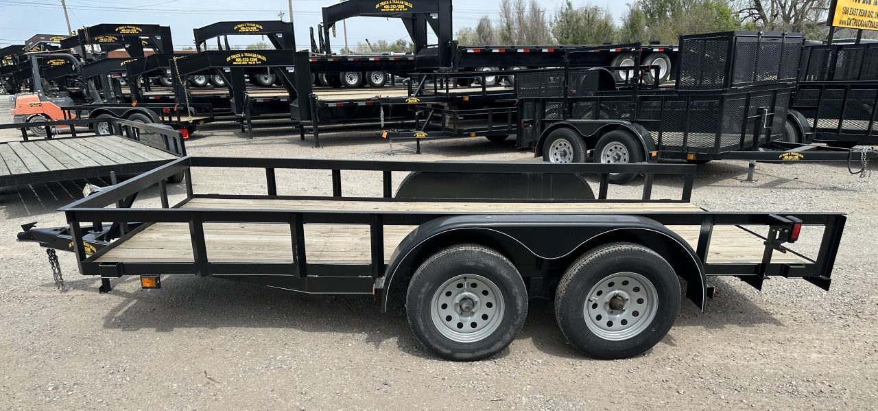 New 2025 Road Boss 77"x14' Tandem Axle Bumper Pull Basic Utility Trailer